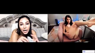 Evelyn Claire és Gianna Dior tini leszbi webcamos önnönélvezése