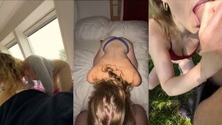 Tini ribancok kinyalják és kefélik a pélót válogatásban